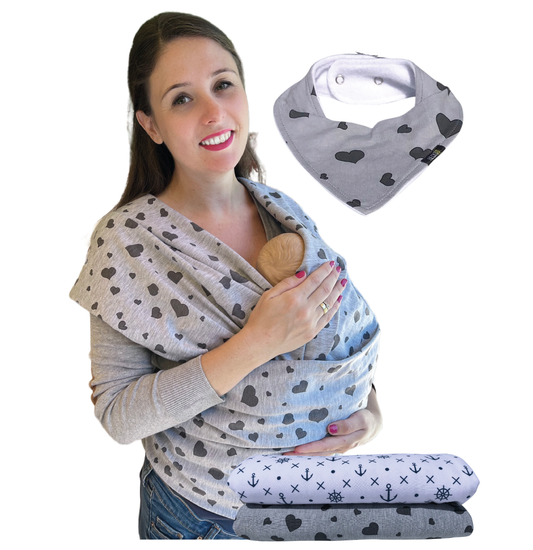 Baby Tragetuch Herzen-0
